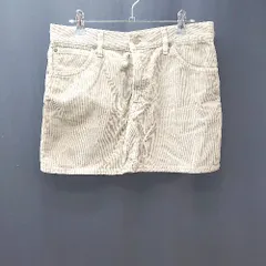 ◇ Lee リー コーデュロイ 厚手 フロントファスナー ミニ タイト スカート サイズM ブラウン レディース E  【1310050024604】