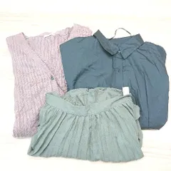 ◇ 《 GU ジーユー まとめ売り3点セット サイズM バックウエストゴム フロントボタン スカート トップス レディース 》 E  【1310050037253】