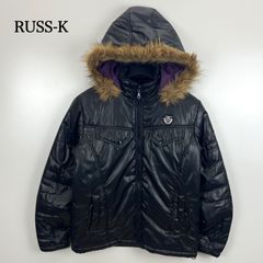 美品】ラスケー Y2K ファー ダウン グランジ 平成 ギャル男 光沢 