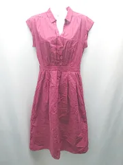 ◇ Simplicite シンプリシテェ ウエストゴム スリットネック 綺麗め ロング ワンピース 表記なし ピンク系 レディース E  【1310050037970】