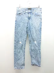 ◇ BANANA REPUBLIC バナナリパブリック デニムパンツ ダメージ加工 ジーンズ サイズ27/4 ライトブルー レディース E  【1310050037789】
