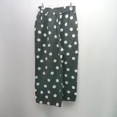 ◇ liyoca ウエストゴム ドット柄 水玉模様 ワイド イージー ポケットあり パンツ 表記なし ブラック レディース E  【1310050039622】