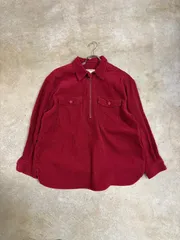00's Eddie Bauer ハーフジップコーデュロイシャツ