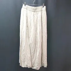 ◇ Sonny Label URBAN RESEARCH ウエストゴム 薄手 綺麗め ロング フレア スカート サイズF ベージュ レディース E  【1310050044411】