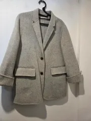 グレー ウール ジャケット レディース
