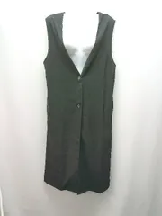 ◇ Alma Design Vネック 無地 シンプル ロング ワンピース サイズM ブラック レディース E  【1310130000177】