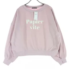 未使用 INGNI イング 裏起毛 プリント 長袖 トレーナー M ピンク スウェット レディース 古着