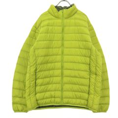 美品 UNIQLO ユニクロ 長袖 ダウンジャケット XL イエロー メンズ 古着