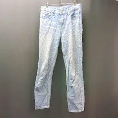 ◇ OPAQUE.CLIP オペークドットクリップ ダメージ加工 ステッチ カジュアル デニムパンツ サイズ38 ブルー レディース E  【1310130002171】