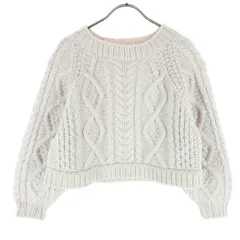 美品 SNIDEL スナイデル 長袖 ショート丈 ニット F ピンク SWNT215010 レディース 古着