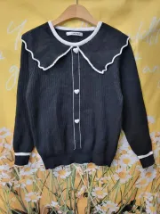 nana-L ブラック ピーターパン KARA（カラ） ニット F