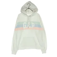 GAP ギャップ 長袖 スウェットパーカー S アイボリー メンズ 古着