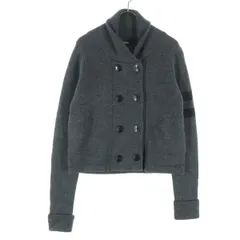 美品 JOURNAL STANDARD ジャーナルスタンダード 長袖 ショールカラー ニットジャケット グレー レディース 古着