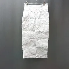 ◇ ROYAL PARTY デニム生地 フロントスリット カジュアル 膝丈 タイト スカート サイズM ブルー レディース E  【1310130004892】