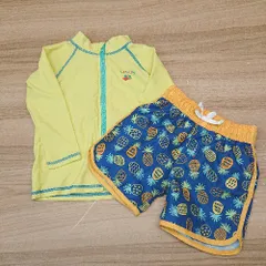 ◇ 《 SM2 サマンサモスモス まとめ売り2点セット Sサイズ キッズ服 海 夏物 柄物 ジップアップ 水着セット メンズ 》 E  【1310130006889】