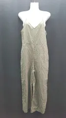 ◇ UNIQLO ユニクロ サロペット サイドファスナー キャミソール Vネック オーバーオール サイズS グリーン レディース E  【1310130010510】