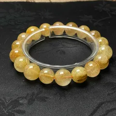 天然美品★【55Aビーナスルチルクォーツ】★ブレスレット 天然石A 金運 11.3-12.8mm ZB9961