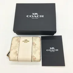 ◎◎COACH コーチ 2つ折り財布 ビルフォールド ウォレット CE202 アイボリー