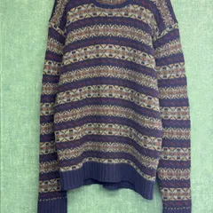 【Polo by Ralph Lauren】総柄ウールセーター