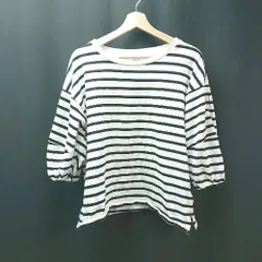 ◇ niko and … ニコアンド ボーダー ストライプ カジュアル 半袖 Tシャツ サイズ④ ブラック/ホワイト レディース E  【1310130016437】