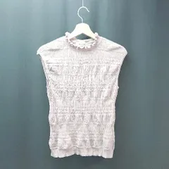 ◇ MISCH MASCH ラウンドネック ノースリーブ ノースリーブ カットソー サイズM パープル レディース E  【1310130016413】