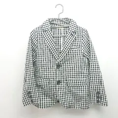 ◇ BRANSHES ギンガムチェック アウター カジュアル 子供服 長袖 ジャケット サイズ110 ブラック レディース E  【1310130016178】