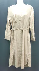 ◇ ◎ URBAN RESEARCH ラウンドネック 無地 カジュアル 長袖 ロング ワンピース サイズFREE ブラウン レディース E  【1310130015850】