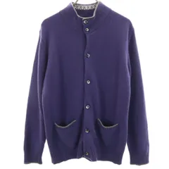 green label relaxing グリーンレーベルリラクシング ウール 長袖 ニットカーディガン L パープル ユナイテッドアローズ メンズ 古着