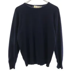 80s ROBERTSON スコットランド製 カシミヤニットセーター ネイビー k