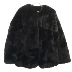 GAP ギャップ フェイク ファーコート XXS ブラック レディース 古着