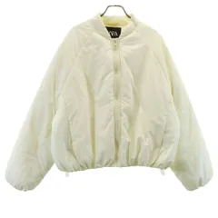 ZARA ザラ 中綿ジャケット L オフホワイト レディース 古着