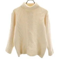 green label relaxing グリーンレーベルリラクシング ウール 長袖 タートルネック セーター XL ホワイト ニット レディース 古着