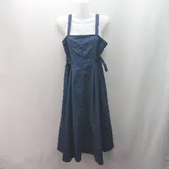 ◇ MAJESTIC LEGON バックファスナー シンプル フェミニン ノースリーブ ロング丈 ワンピース サイズM ブルー レディース E  【1310130022278】のサムネイル