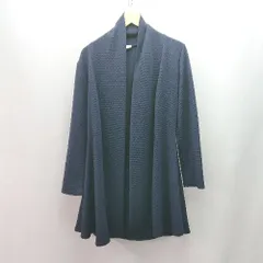 ◇ FIFILLES Paris ロング丈 厚手 秋冬向け 大人カジュアル 長袖 カーディガン 表記なし ネイビー レディース E  【1310130022025】