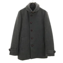 美品 A day in the life UNITED ARROWS アデイインザライフユナイテッドアローズ メルトン ショールカラー コート M チャコールグレー メンズ 古着