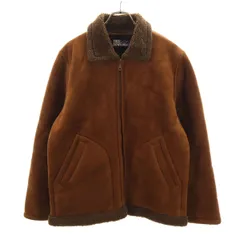 FIRSTDOWN ファーストダウン フェイク ムートンジャケット L ブラウン メンズ 古着