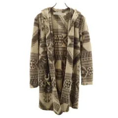 NA TURAL VINTAGE GOA ナチュラルヴィンテージゴア 日本製 ノルディック柄 ガウンコート S ベージュ レディース 古着