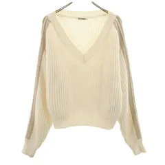 SNIDEL スナイデル 長袖 Vネック セーター F アイボリー ニット レディース 古着