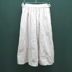 ◇ BEAUTY&YOUTH UNITED ARROWS ゴールドボタン コットン100％ 綺麗め 膝丈 フレア スカート 表記なし ピンク レディース E  【1310130024081】