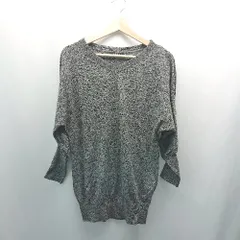 ◇ INGNI イング ラメ入り生地 キラキラ Vネック 綺麗め 大人っぽい 長袖 ニット サイズM グレー レディース E  【1310130024265】