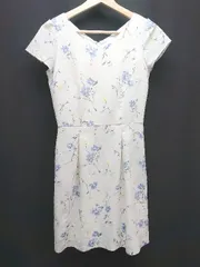 ◇ Fabulous Angela 花柄 バックファスナー ガーリー 半袖 ミニ ワンピース サイズF ホワイト系 レディース E  【1310130024173】