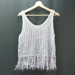 ◇ GYDA スリーブレス タンクトップ ローゲージ カジュアル ビスチェ サイズF ライトパープル レディース E  【1310130025729】