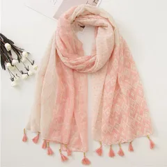 レトロレース 大判ストール 透け感 ポンチョ ピンク タッセル 大判 ストール ショール 羽織り ひざ掛け 薄手 UVカット オールシーズン お出かけ デート 女子会 プレゼント ギフト 送料無料 即購入OK 最短当日〜翌日発送