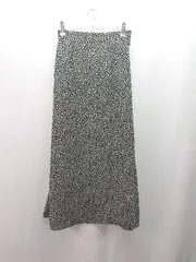 ◇ FREAK'S STORE バックウエストゴム レオパード ロング フレア スカート サイズ縦S 横M- ブラック ホワイト レディース E  【1310130026238】のサムネイル