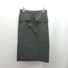 ◇ ZARA BASIC ザラベーシック ファスナー スリット リボン ひざ丈 タイト スカート サイズUSA M ブラック レディース E  【1310130026085】のサムネイル