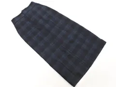 GLOBAL WORK グローバルワーク ウール混 チェック タイト スカート sizeM/緑ｘ紺 ◇■ レディース