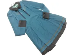 axes femme アクシーズファム 刺繍 レース Aライン ワンピース sizeM/緑 ◇■ レディース