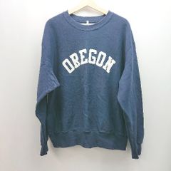 ◇ (株)adapt retailing カジュアル シンプル ラフ オーバーサイズ 長袖 トレーナー サイズL ネイビー レディース E 【1310130029086】