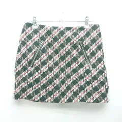 ◇ ZARA ザラ バックファスナー ツイード生地 カジュアル ミニ丈 台形 スカート サイズUSA S ブラック マルチ レディース E  【1310130028553】