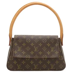 ルイヴィトン LOUIS VUITTON ハンドバッグ ミニ ルーピング モノグラムキャンバス モノグラム ゴールド金具 茶 ワンショルダーバッグ  M51147 MI0013【中古】